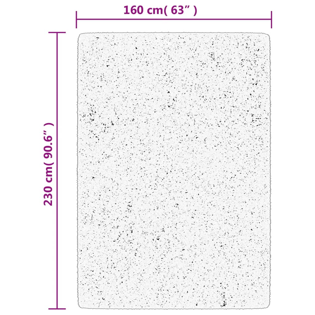 Teppe OVIEDO kort luv svart 160x230 cm