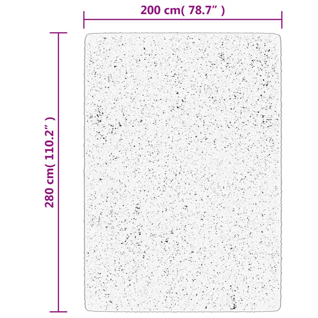 Teppe ISTAN med lang luv skinnende utseende grå 200x280 cm