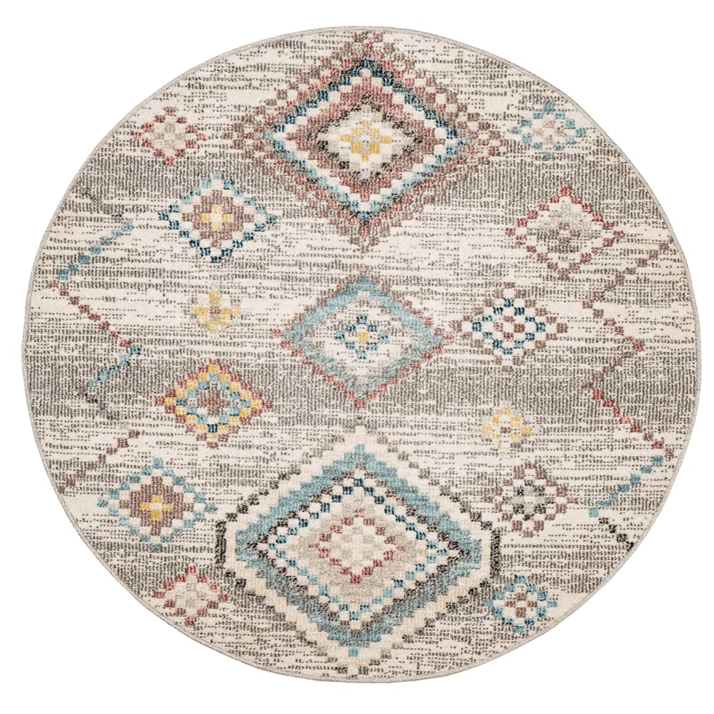 Teppe ARBIZU innendørs og utendørs vintage design Ø 120 cm