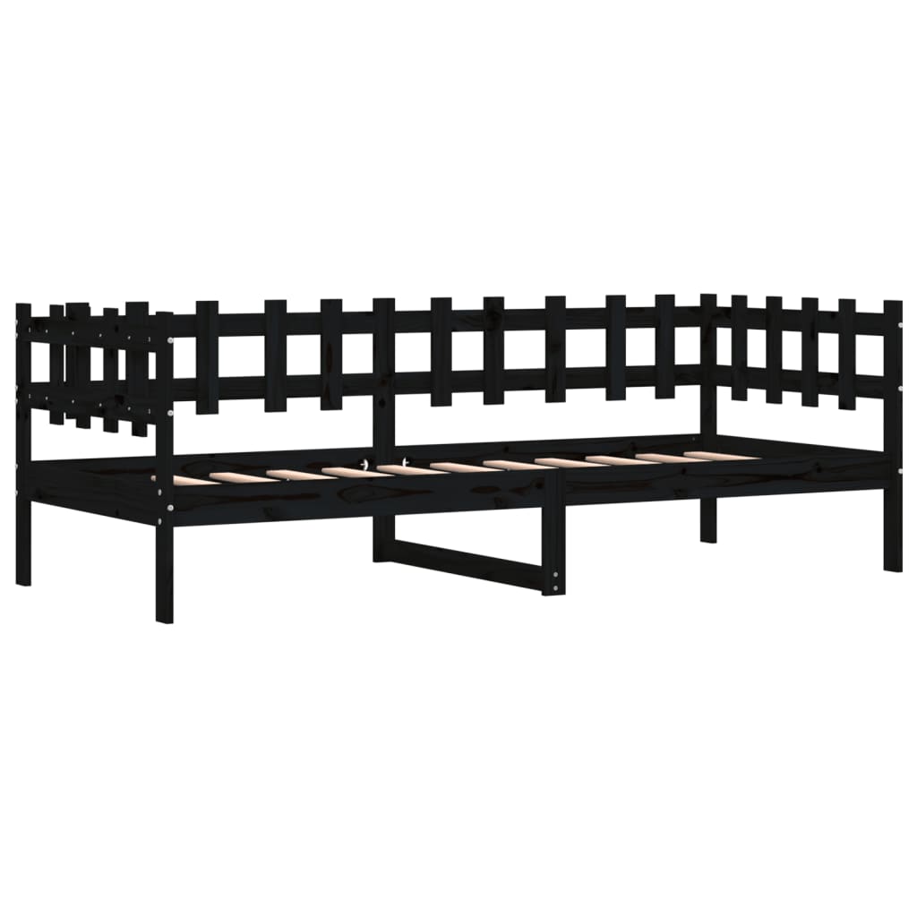 Dagseng svart 90x200 cm heltre furu