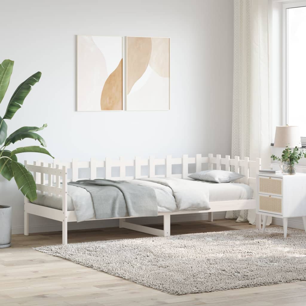 Dagseng uten madrass hvit 90x190 cm heltre furu