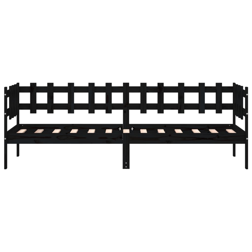 Dagseng svart 90x190 cm heltre furu
