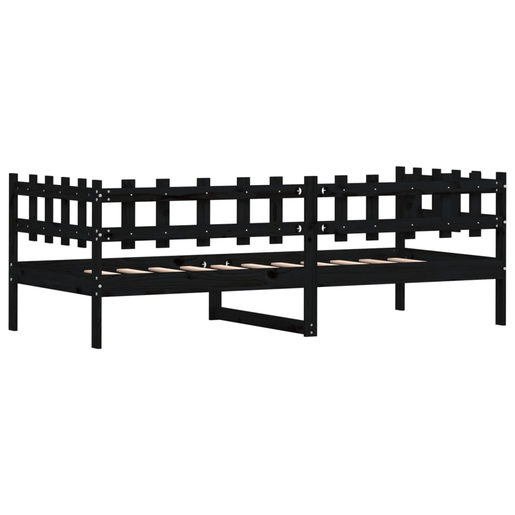 Dagseng svart 90x190 cm heltre furu