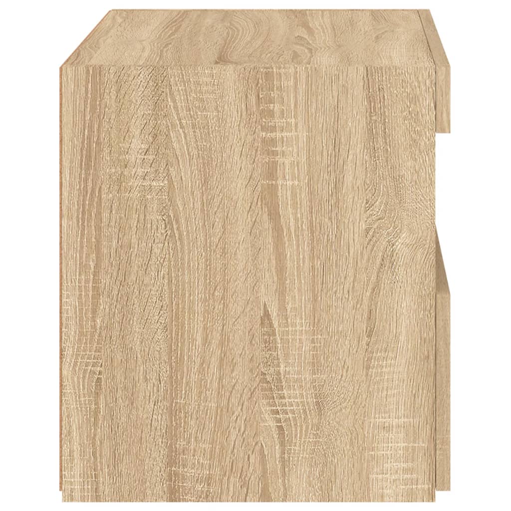 Nattbord med LED sonoma eik 50x40x45 cm