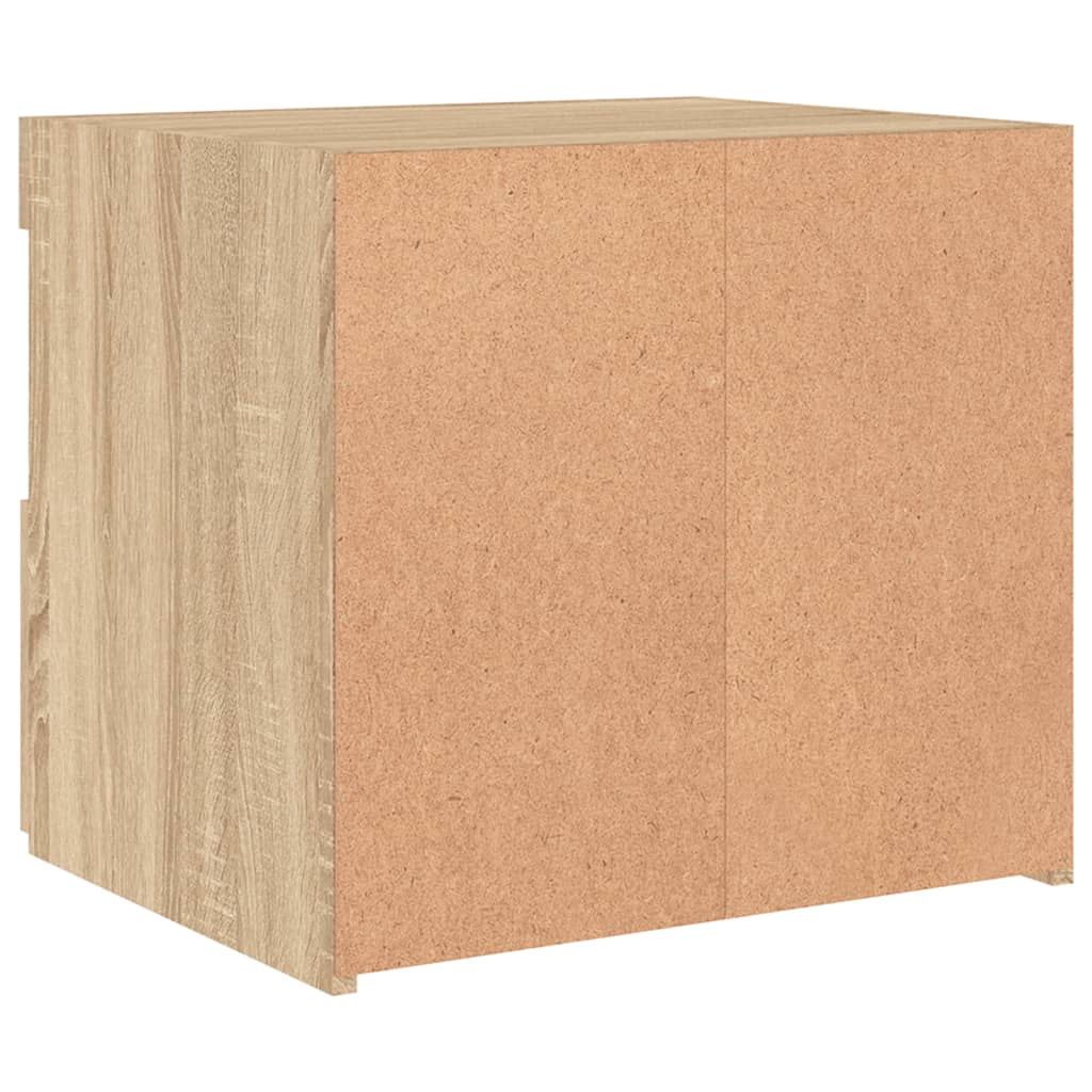 Nattbord med LED sonoma eik 50x40x45 cm