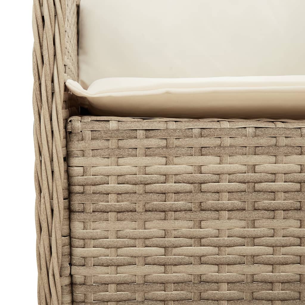 Hagestoler med puter 2 stk beige polyrotting