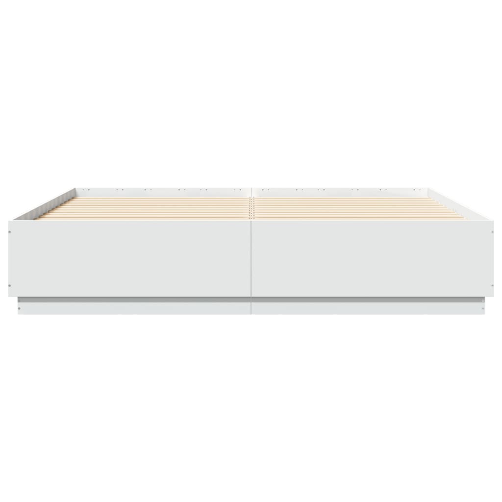 Sengeramme hvit 180x200 cm konstruert tre