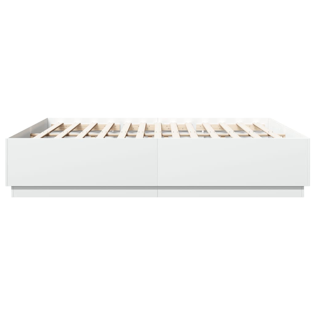 Sengeramme hvit 180x200 cm konstruert tre
