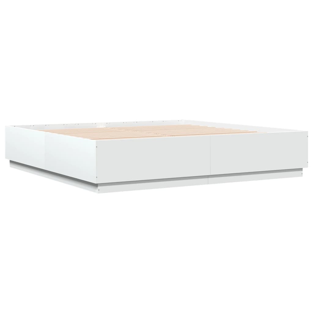 Sengeramme hvit 180x200 cm konstruert tre