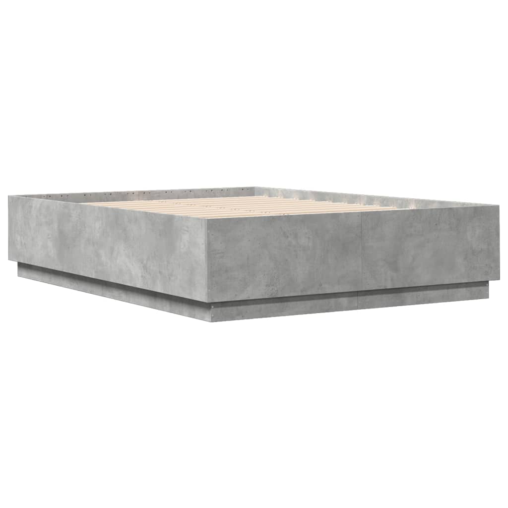 Sengeramme betonggrå 160x200 cm konstruert tre