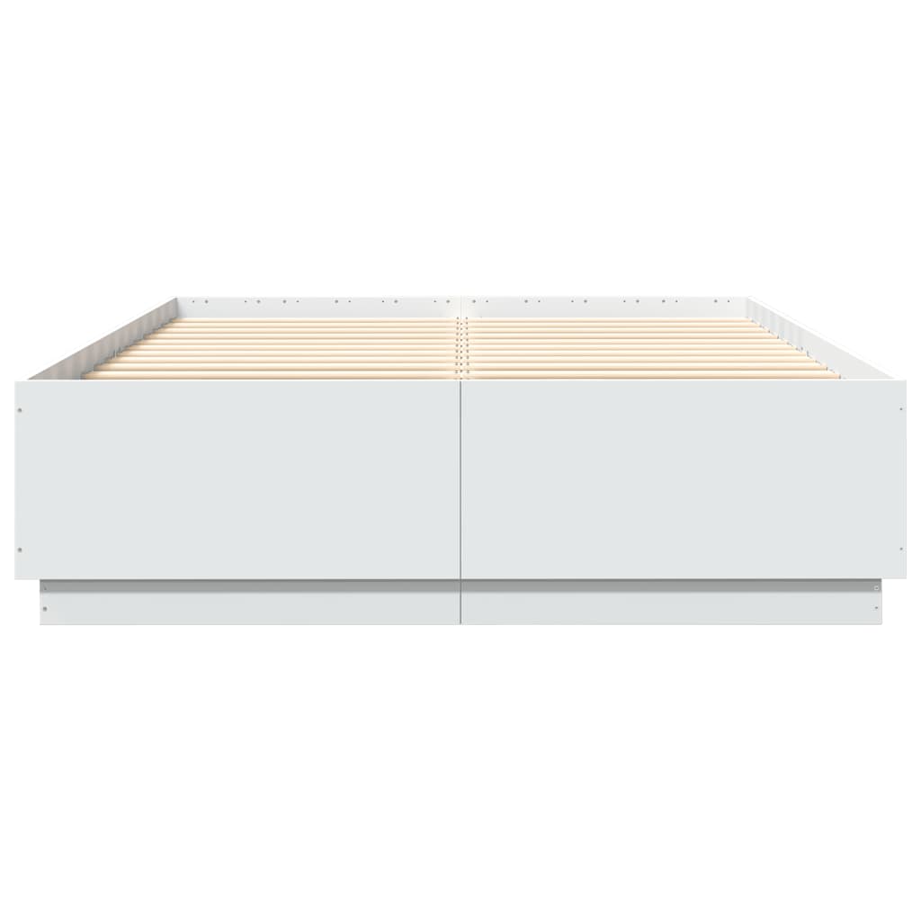 Sengeramme hvit 140x200 cm konstruert tre