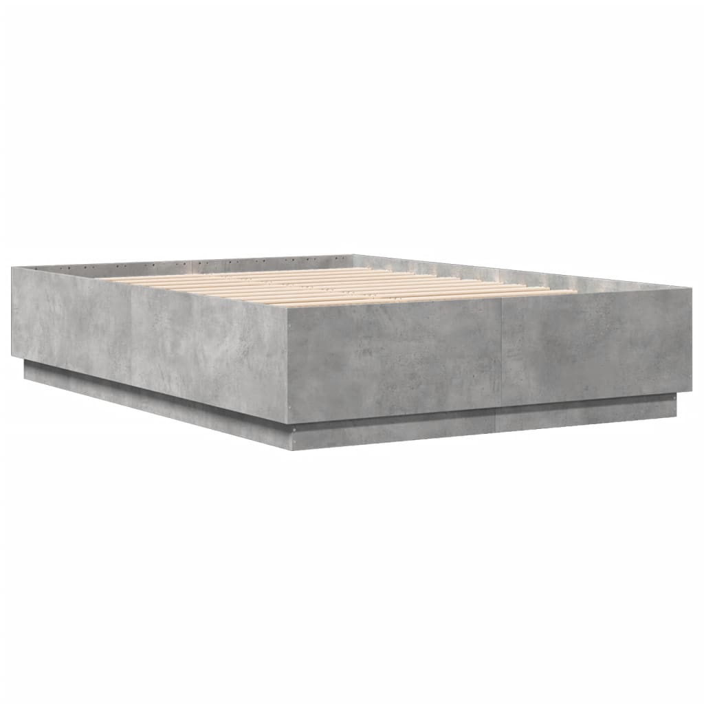 Sengeramme betonggrå 140x200 cm konstruert tre
