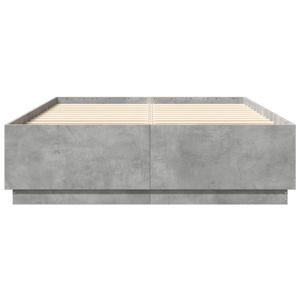 Sengeramme betonggrå 120x200 cm konstruert tre