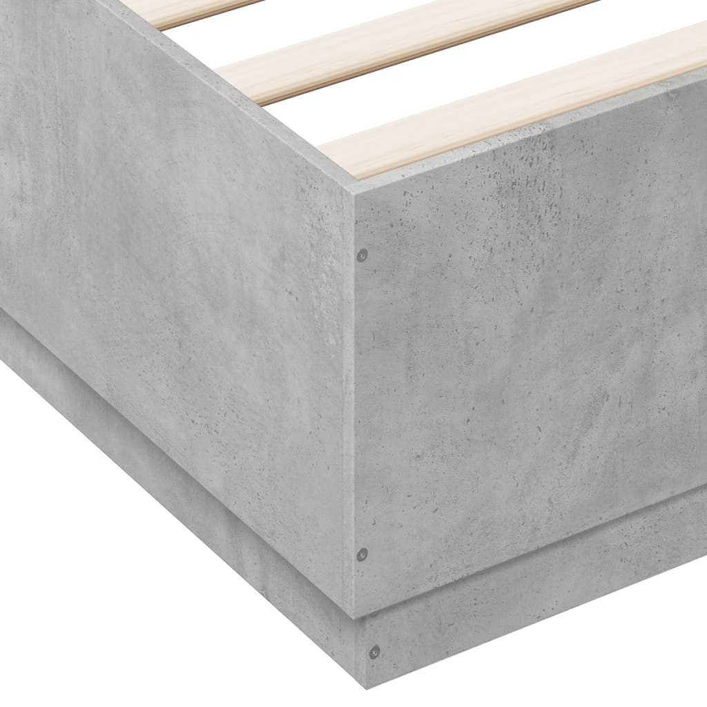Sengeramme betonggrå 120x200 cm konstruert tre