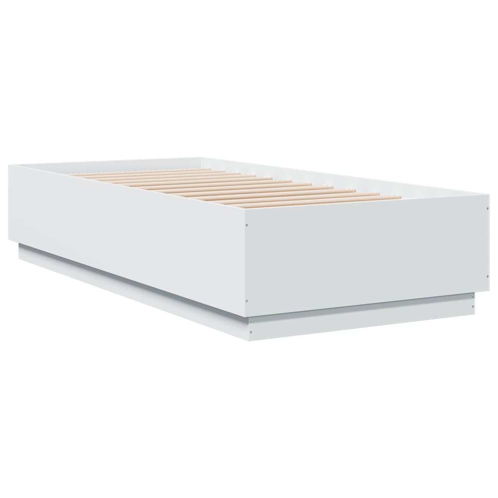 Sengeramme hvit 100x200 cm konstruert tre