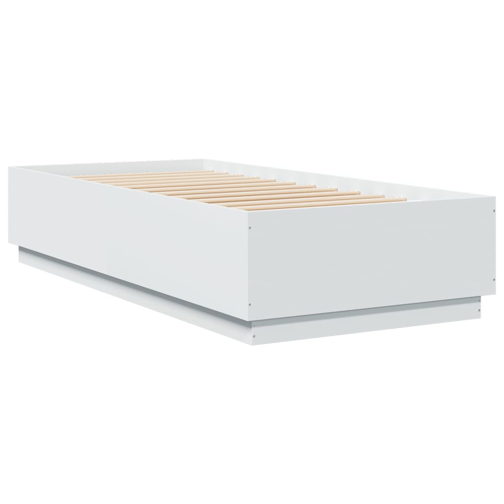 Sengeramme hvit 100x200 cm konstruert tre