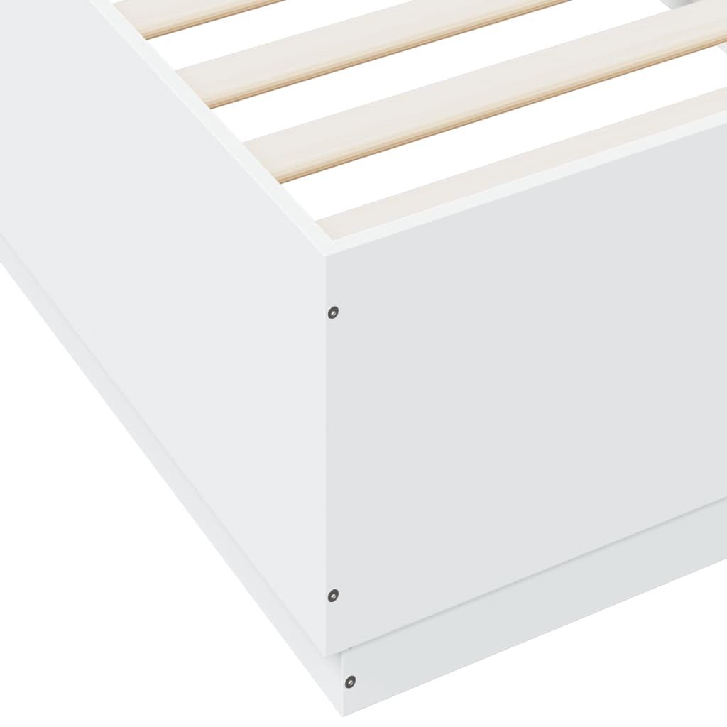 Sengeramme hvit 100x200 cm konstruert tre