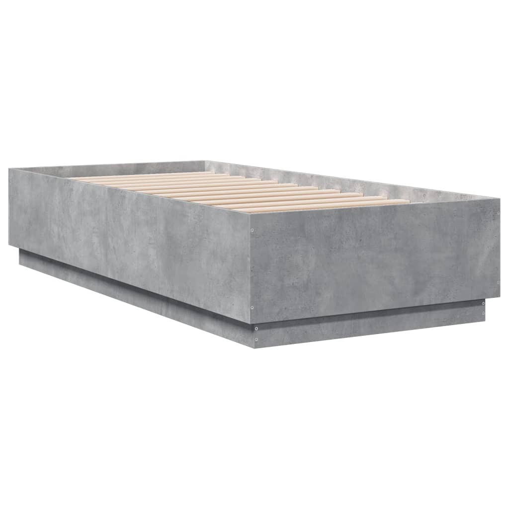 Sengeramme betonggrå 100x200 cm konstruert tre