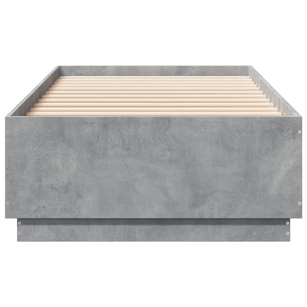 Sengeramme betonggrå 100x200 cm konstruert tre