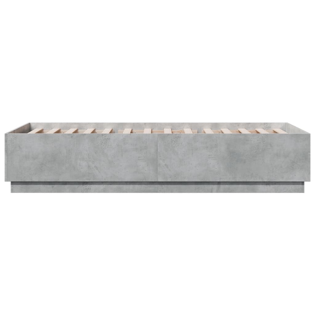 Sengeramme betonggrå 100x200 cm konstruert tre