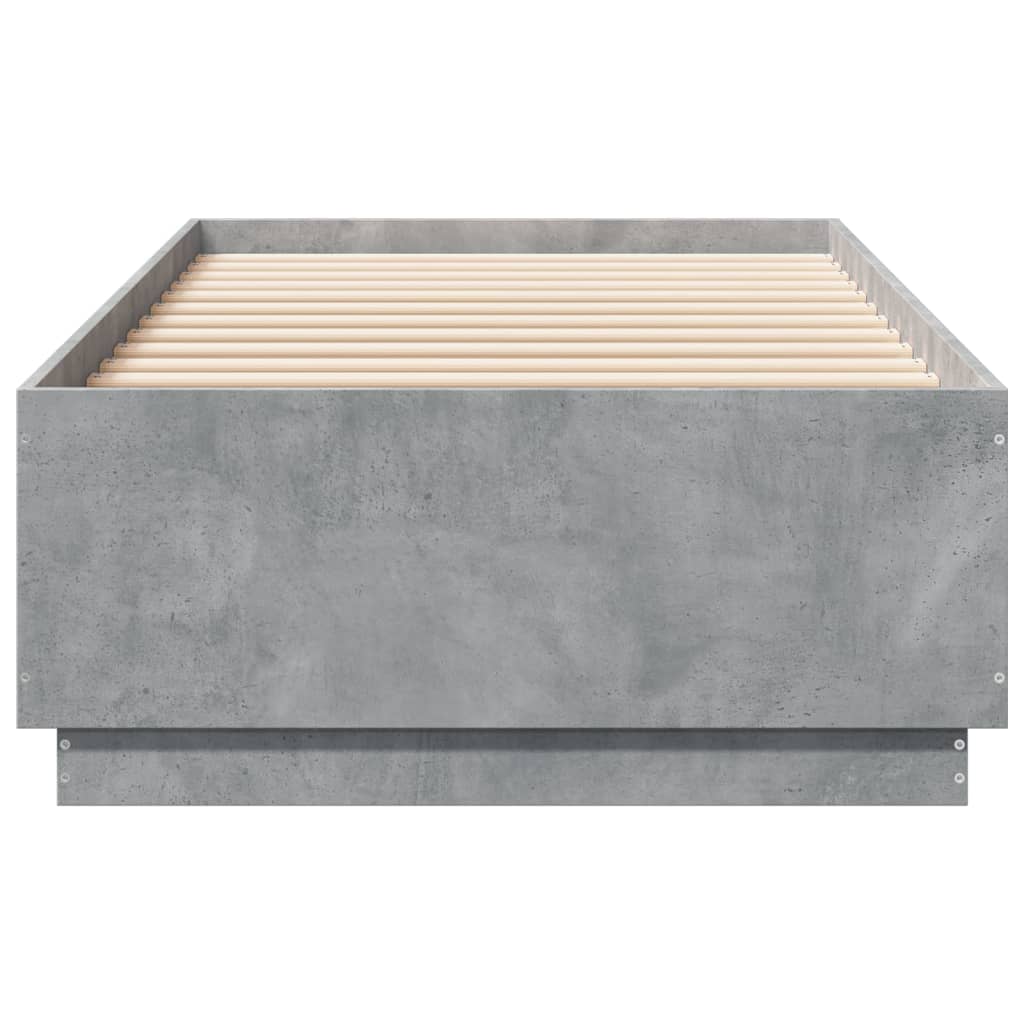Sengeramme betonggrå 90x200 cm konstruert tre