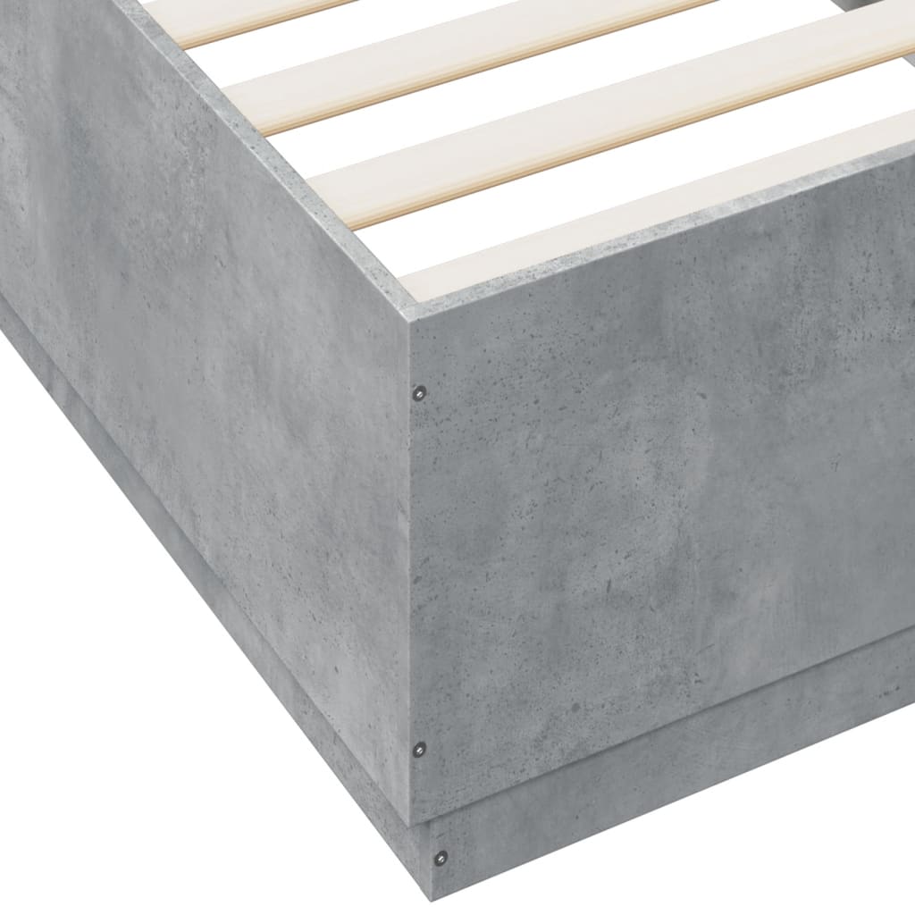 Sengeramme betonggrå 90x200 cm konstruert tre