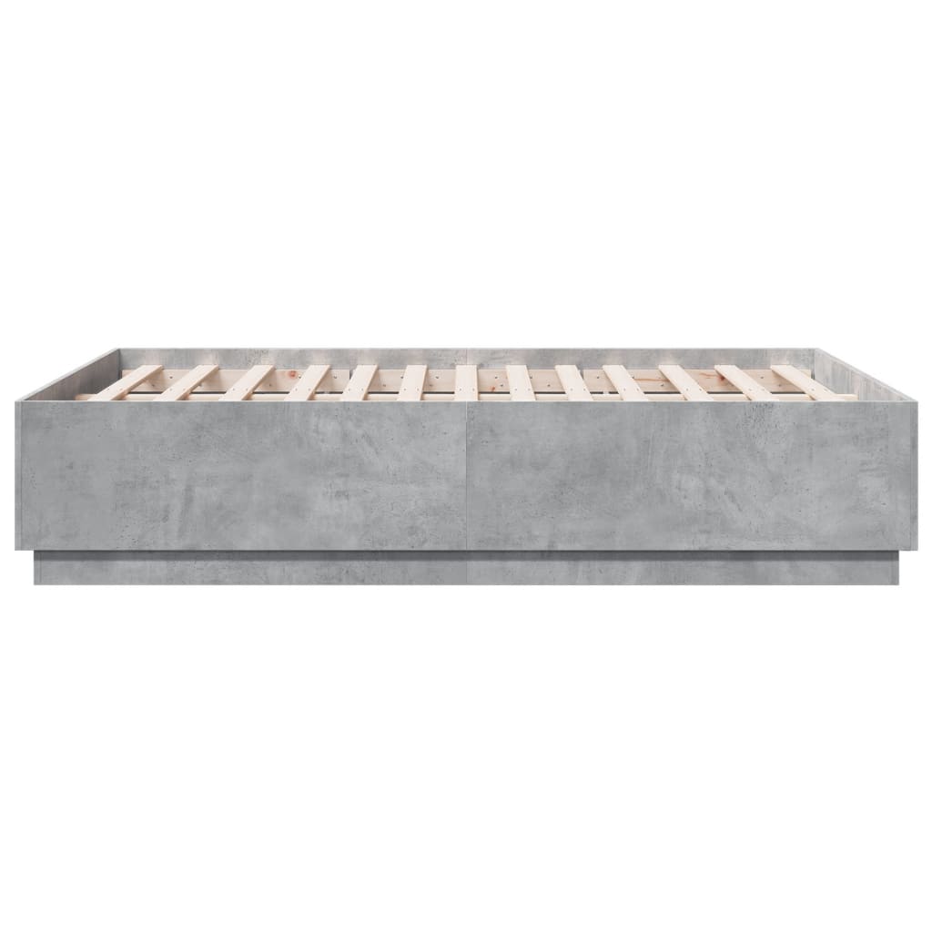 Sengeramme betonggrå 140x190 cm konstruert tre