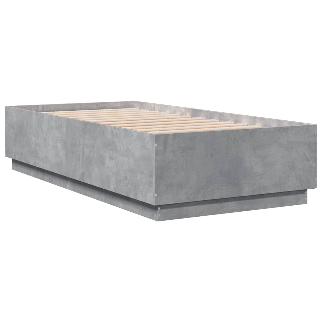 Sengeramme betonggrå 90x190 cm konstruert tre