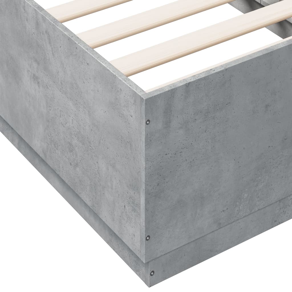 Sengeramme betonggrå 90x190 cm konstruert tre