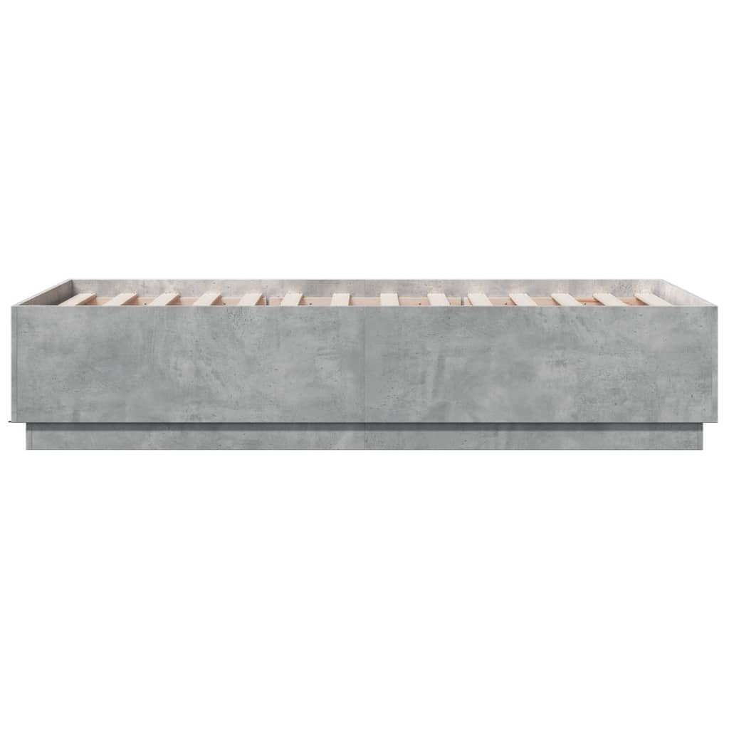 Sengeramme betonggrå 75x190 cm konstruert tre
