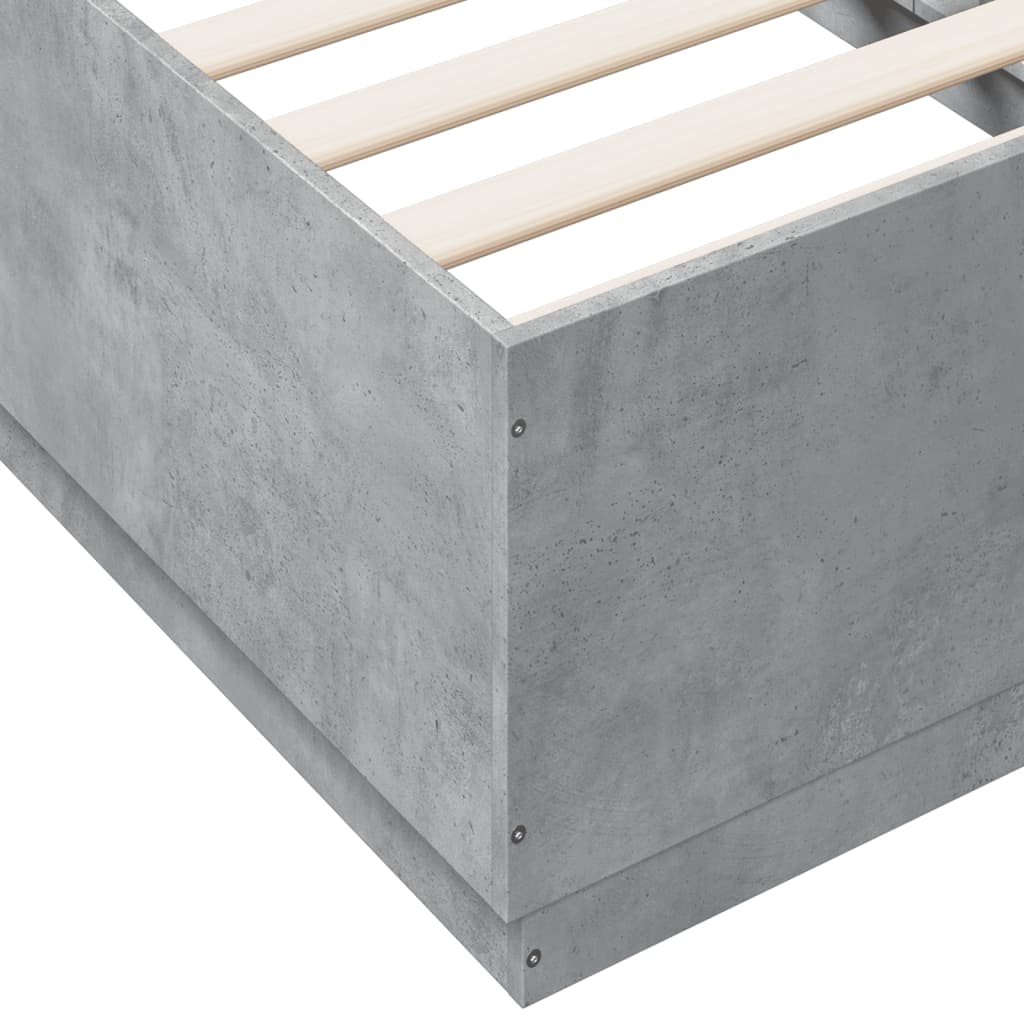 Sengeramme betonggrå 75x190 cm konstruert tre