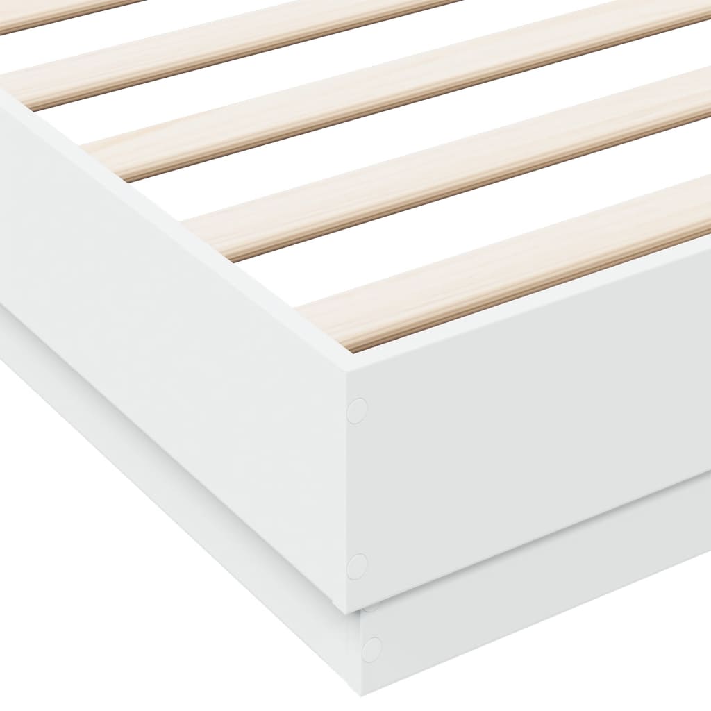 Sengeramme hvit 180x200 cm konstruert tre