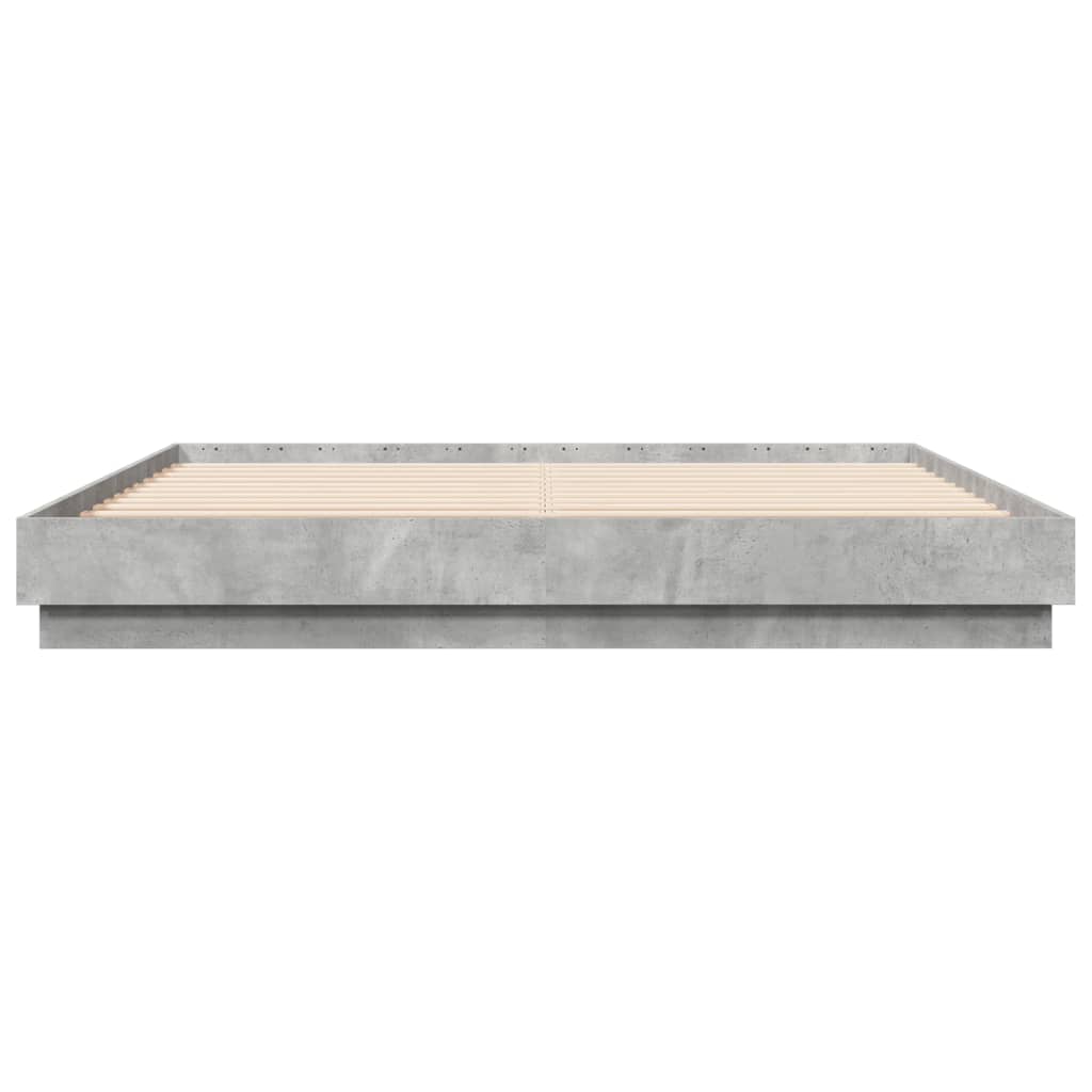 Sengeramme betonggrå 180x200 cm konstruert tre