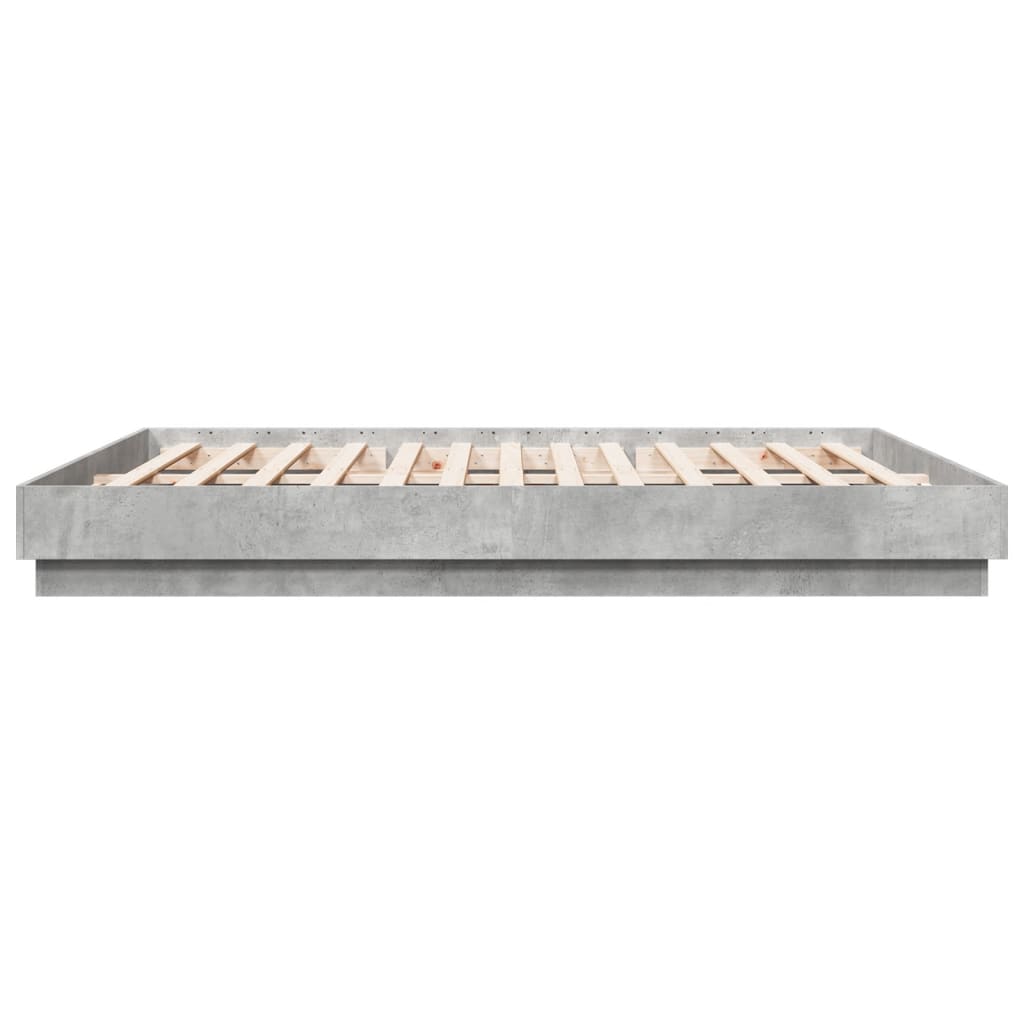 Sengeramme betonggrå 180x200 cm konstruert tre