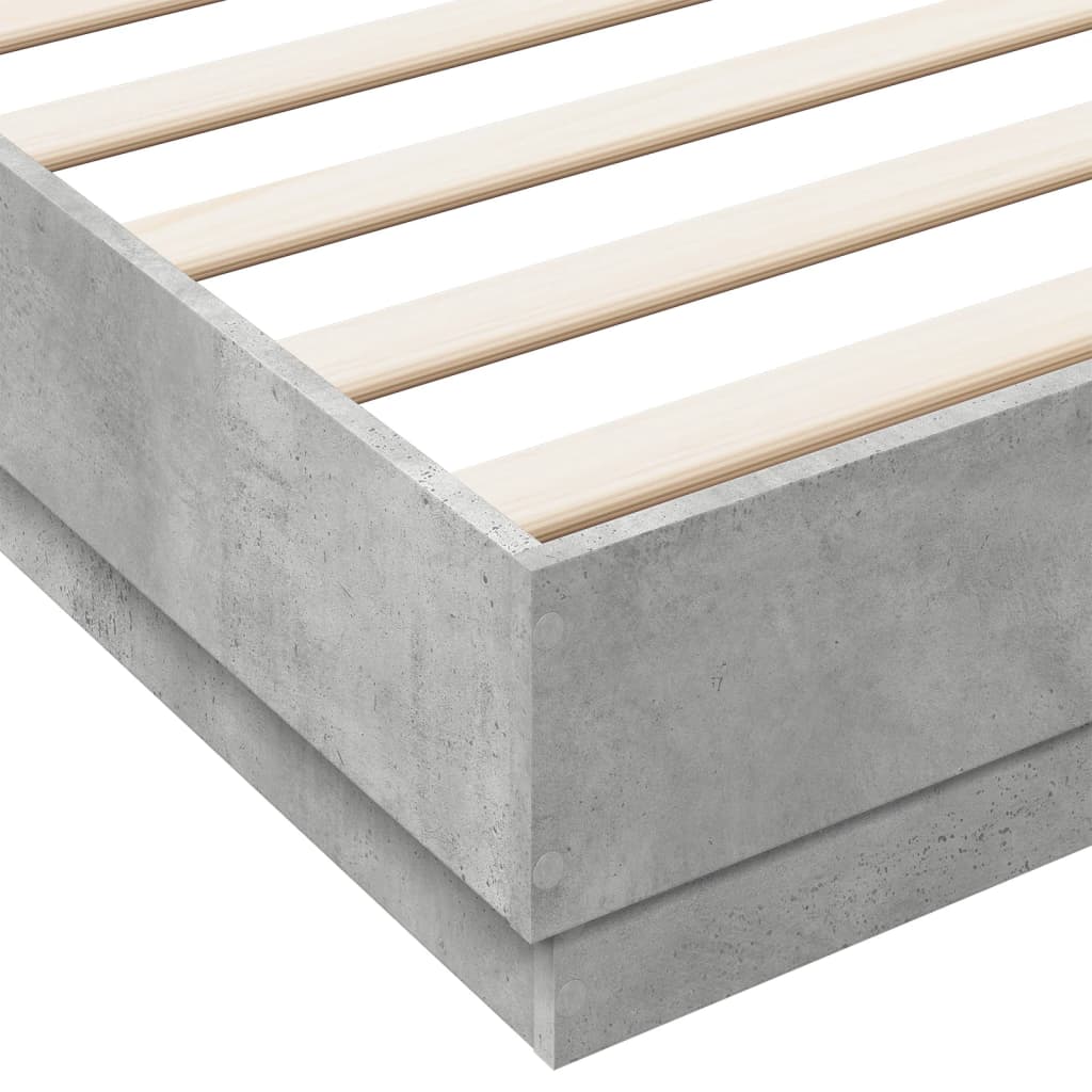 Sengeramme betonggrå 180x200 cm konstruert tre