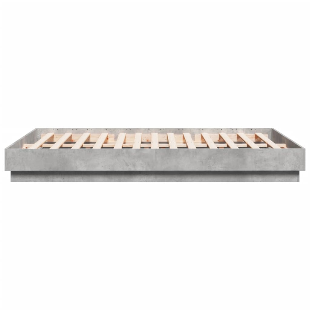 Sengeramme betonggrå 160x200 cm konstruert tre