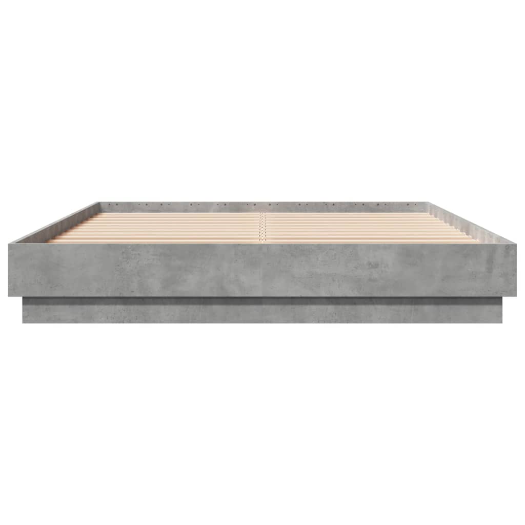 Sengeramme betonggrå 150x200 cm konstruert tre