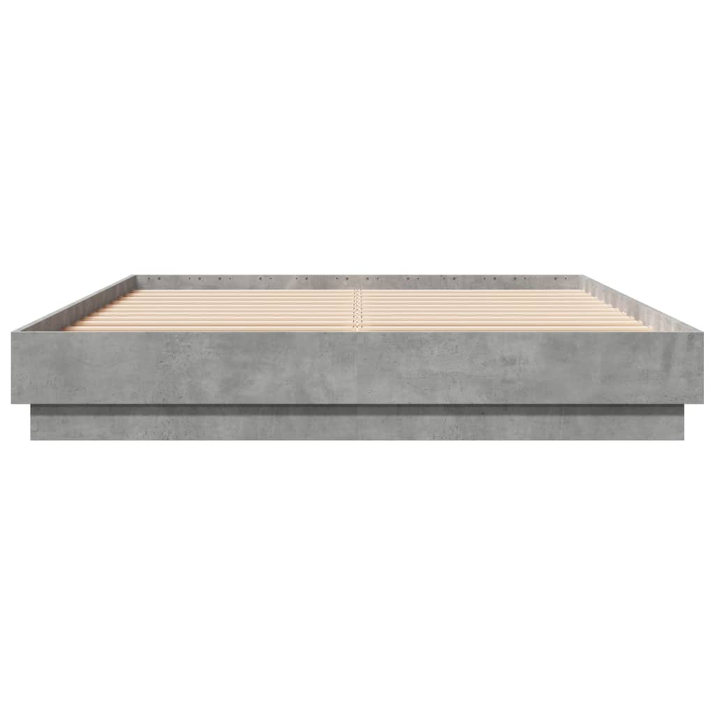 Sengeramme betonggrå 120x200 cm konstruert tre