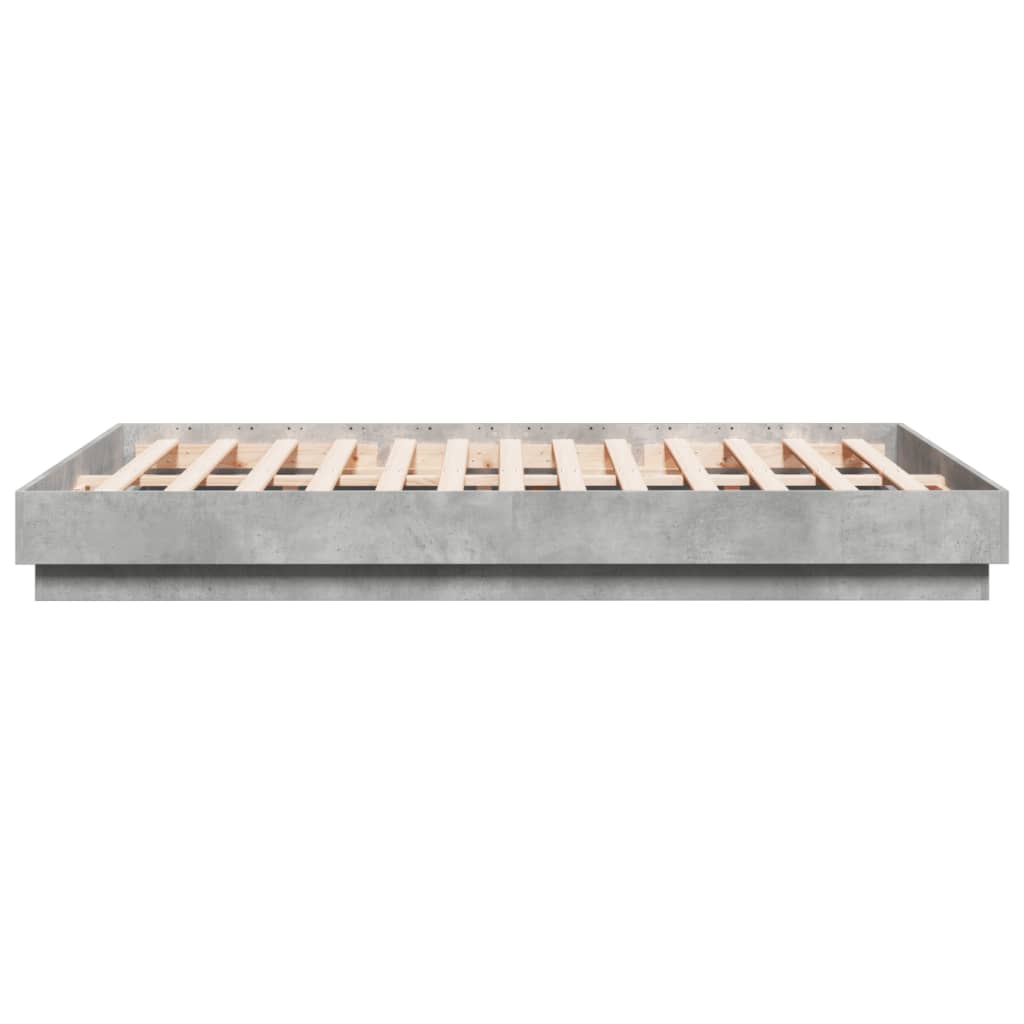 Sengeramme betonggrå 120x200 cm konstruert tre