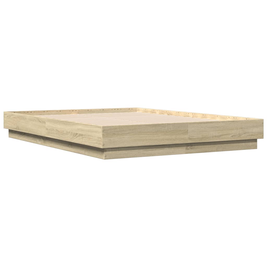Sengeramme sonoma eik 140x190 cm konstruert tre