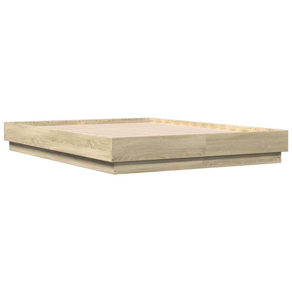 Sengeramme sonoma eik 140x190 cm konstruert tre