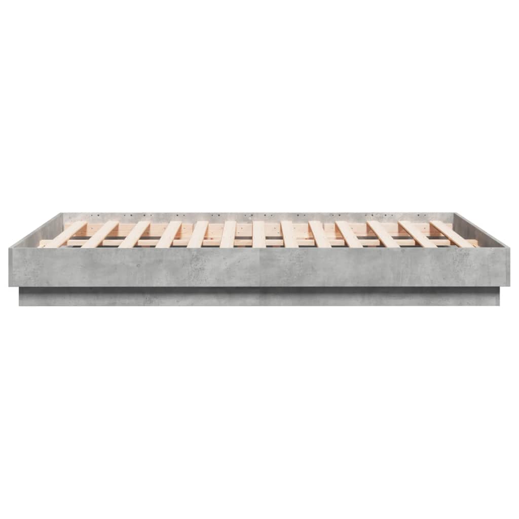 Sengeramme betonggrå 140x190 cm konstruert tre