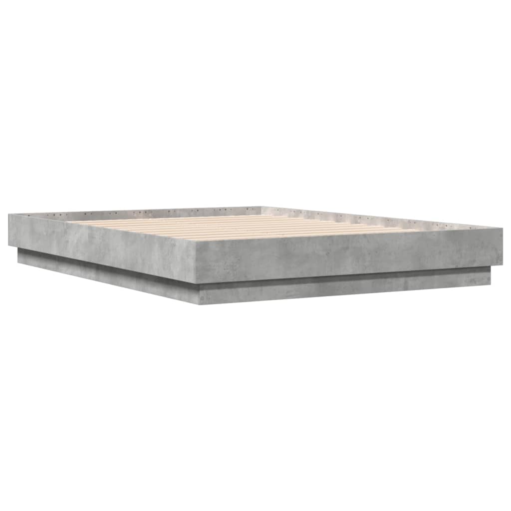 Sengeramme betonggrå 135x190 cm konstruert tre
