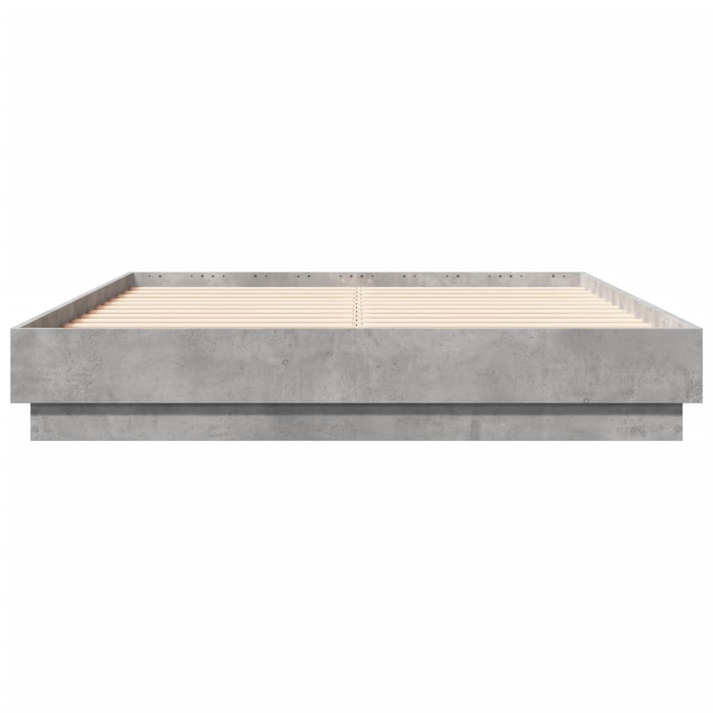 Sengeramme betonggrå 135x190 cm konstruert tre