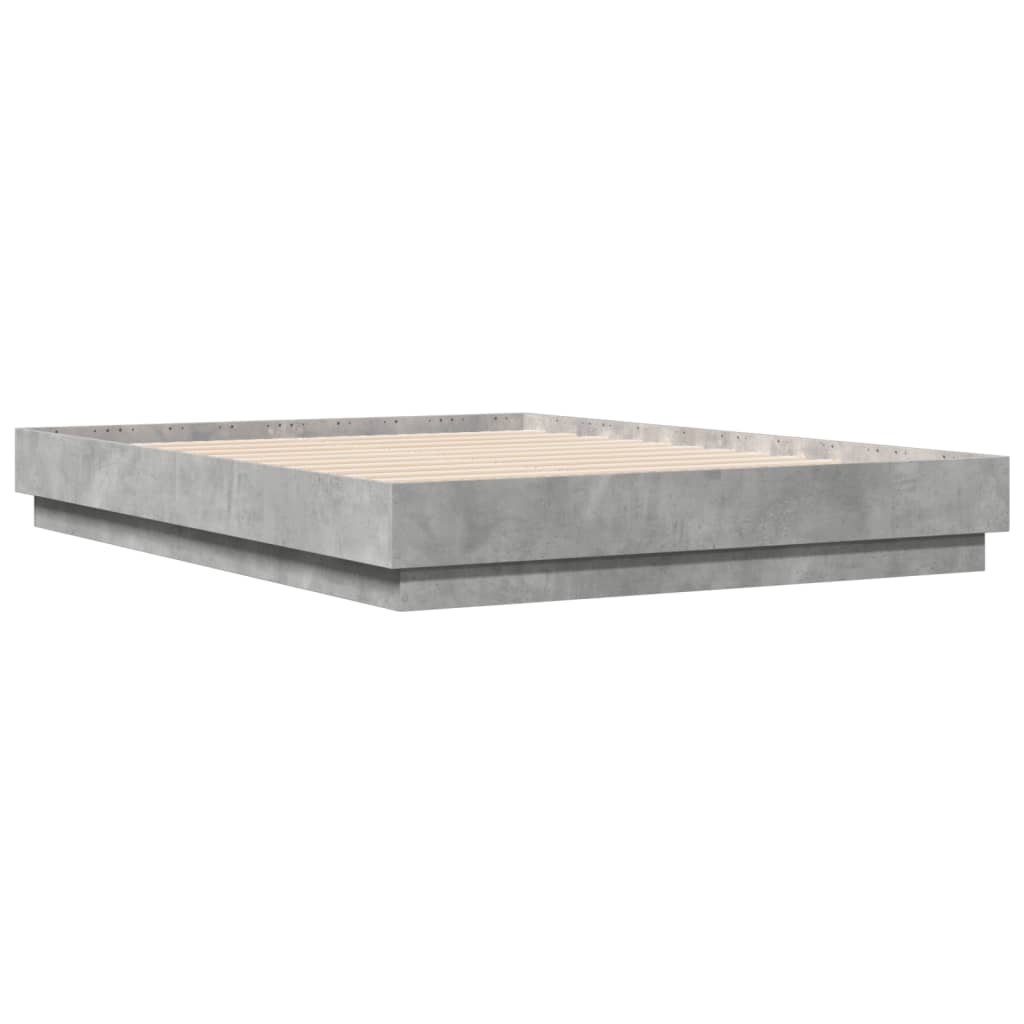 Sengeramme betonggrå 135x190 cm konstruert tre