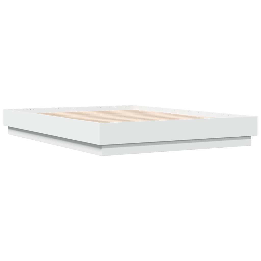 Sengeramme hvit 120x190 cm konstruert tre