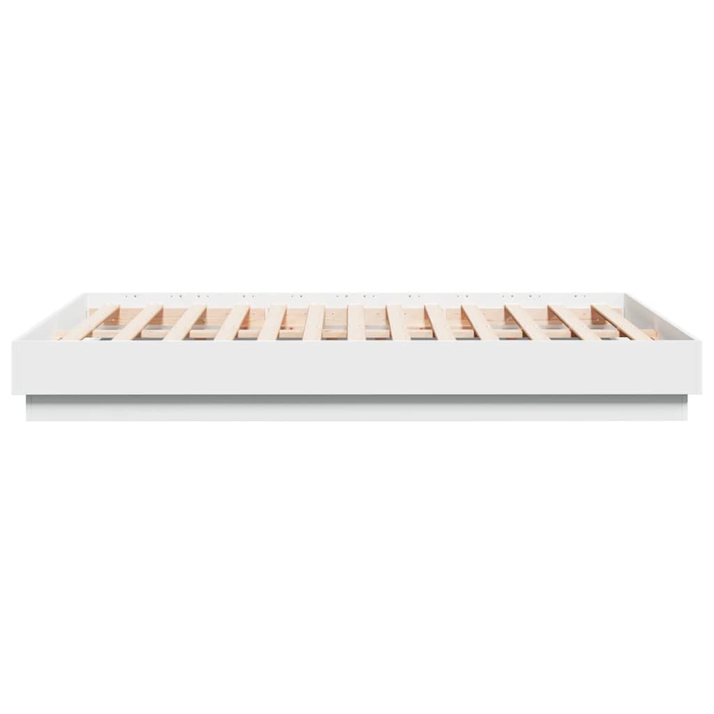 Sengeramme hvit 120x190 cm konstruert tre