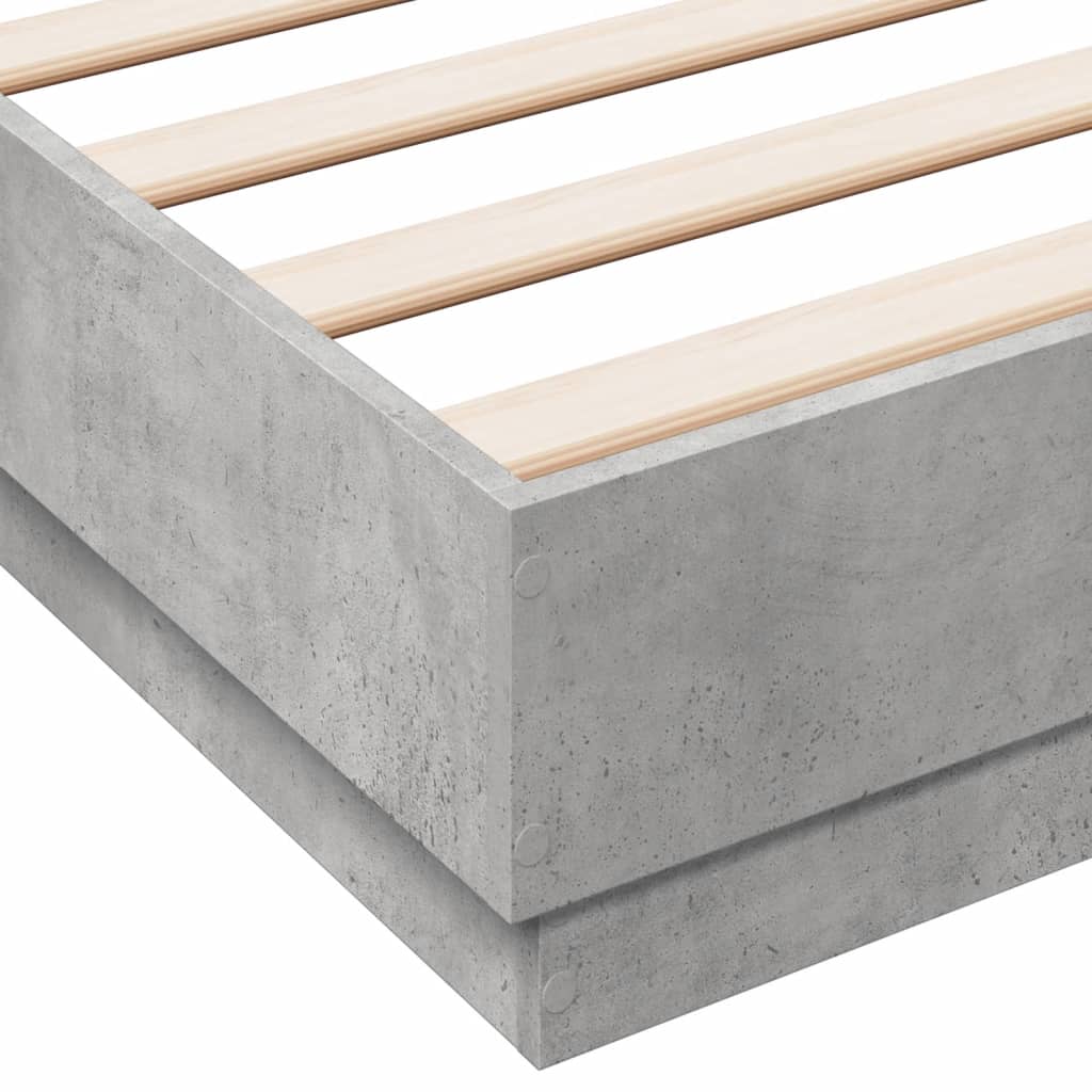 Sengeramme betonggrå 120x190 cm konstruert tre