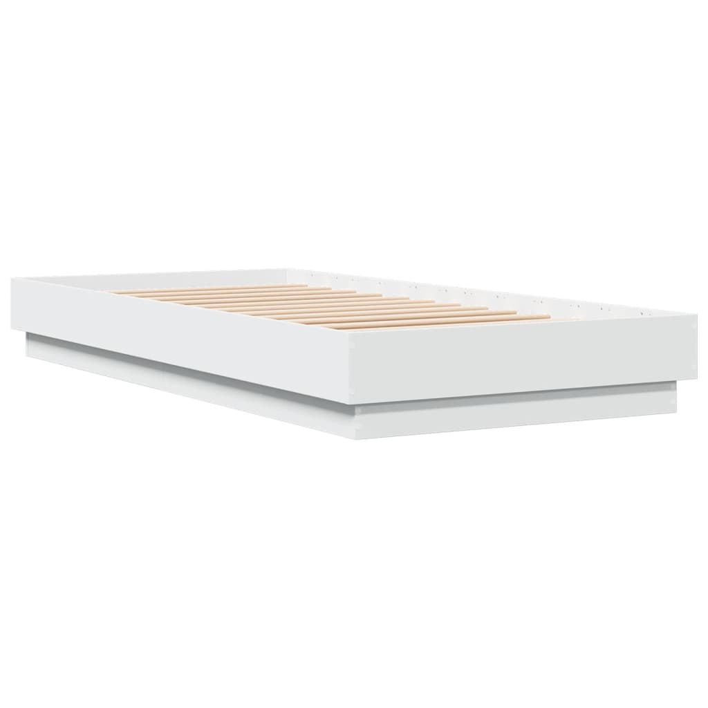 Sengeramme hvit 100x200 cm konstruert tre