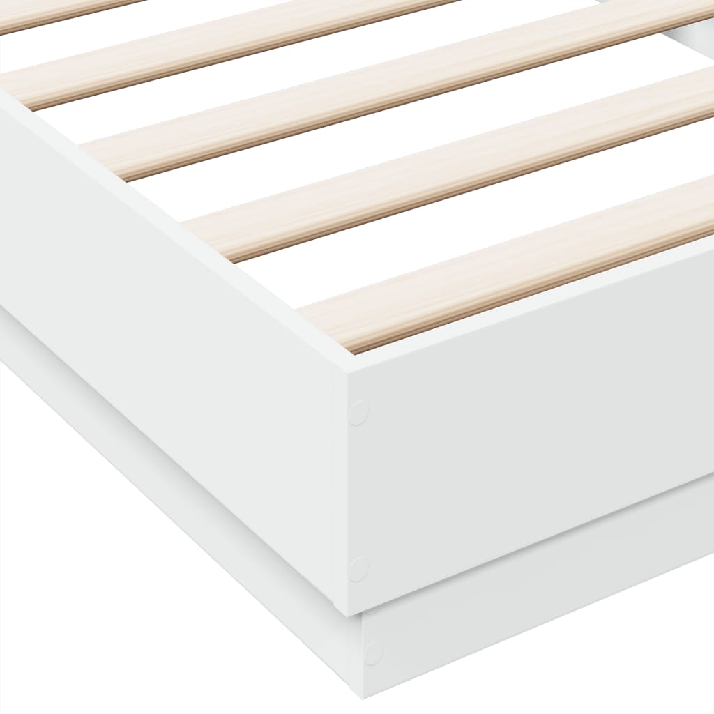 Sengeramme hvit 100x200 cm konstruert tre
